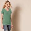 image:imageAmazon Essentials Womens RegularFit ShortSleeve TShirt Crewneck and VNeck Options MultipacksSage GreenWhite