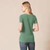 image:imageAmazon Essentials Womens RegularFit ShortSleeve TShirt Crewneck and VNeck Options MultipacksSage GreenWhite