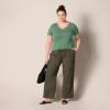 image:imageAmazon Essentials Womens RegularFit ShortSleeve TShirt Crewneck and VNeck Options MultipacksSage GreenWhite