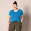 image:imageAmazon Essentials Womens RegularFit ShortSleeve TShirt Crewneck and VNeck Options MultipacksTerracottaBlue