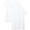 image:imageAmazon Essentials Womens RegularFit ShortSleeve TShirt Crewneck and VNeck Options MultipacksWhite