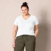 image:imageAmazon Essentials Womens RegularFit ShortSleeve TShirt Crewneck and VNeck Options MultipacksWhite
