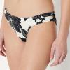 image:imageAmazon Essentials Womens Ruched Full Coverage Bikini BottomCream Black Floral
