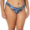 image:imageAmazon Essentials Womens Ruched Full Coverage Bikini BottomDeep Blue Paisley