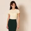 image:imageAmazon Essentials Womens Short Sleeve Stretch Cotton Jersey SlimFit TShirt Bodysuit Pack of 2BeigeLight Sage Green