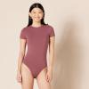 image:imageAmazon Essentials Womens Short Sleeve Stretch Cotton Jersey SlimFit TShirt Bodysuit Pack of 2Dusty RosePlum