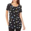 image:imageAmazon Essentials Womens ShortSleeve Scoopneck Tunic Tops Pack of 2Black FloralBright Blue