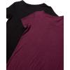 image:imageAmazon Essentials Womens ShortSleeve Scoopneck Tunic Tops Pack of 2BlackBurgundy