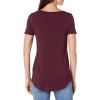 image:imageAmazon Essentials Womens ShortSleeve Scoopneck Tunic Tops Pack of 2BlackBurgundy