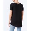 image:imageAmazon Essentials Womens ShortSleeve Scoopneck Tunic Tops Pack of 2BlackCharcoal Heather