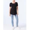 image:imageAmazon Essentials Womens ShortSleeve Scoopneck Tunic Tops Pack of 2BlackCharcoal Heather