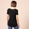 image:imageAmazon Essentials Womens ShortSleeve Scoopneck Tunic Tops Pack of 2BlackDark Pink