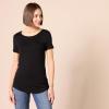 image:imageAmazon Essentials Womens ShortSleeve Scoopneck Tunic Tops Pack of 2BlackDark Pink
