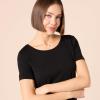 image:imageAmazon Essentials Womens ShortSleeve Scoopneck Tunic Tops Pack of 2BlackDark Pink
