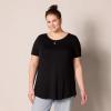 image:imageAmazon Essentials Womens ShortSleeve Scoopneck Tunic Tops Pack of 2BlackOlive