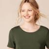 image:imageAmazon Essentials Womens ShortSleeve Scoopneck Tunic Tops Pack of 2BlackOlive
