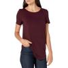 image:imageAmazon Essentials Womens ShortSleeve Scoopneck Tunic Tops Pack of 2Bright PinkBurgundy