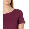 image:imageAmazon Essentials Womens ShortSleeve Scoopneck Tunic Tops Pack of 2BurgundyDark Olive