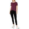image:imageAmazon Essentials Womens ShortSleeve Scoopneck Tunic Tops Pack of 2BurgundyDark Olive