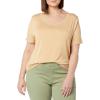 image:imageAmazon Essentials Womens ShortSleeve Scoopneck Tunic Tops Pack of 2Charcoal HeatherLight Camel