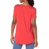 image:imageAmazon Essentials Womens ShortSleeve Scoopneck Tunic Tops Pack of 2Charcoal HeatherRed