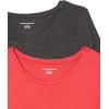 image:imageAmazon Essentials Womens ShortSleeve Scoopneck Tunic Tops Pack of 2Charcoal HeatherRed