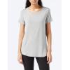 image:imageAmazon Essentials Womens ShortSleeve Scoopneck Tunic Tops Pack of 2Light Grey HeatherGolden Yellow