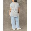 image:imageAmazon Essentials Womens ShortSleeve Scoopneck Tunic Tops Pack of 2Light Grey HeatherTomato Red