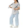 image:imageAmazon Essentials Womens ShortSleeve Scoopneck Tunic Tops Pack of 2Light Grey HeatherTomato Red