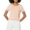 image:imageAmazon Essentials Womens ShortSleeve Scoopneck Tunic Tops Pack of 2NavyCoral Pink