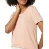 image:imageAmazon Essentials Womens ShortSleeve Scoopneck Tunic Tops Pack of 2NavyCoral Pink