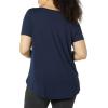 image:imageAmazon Essentials Womens ShortSleeve Scoopneck Tunic Tops Pack of 2NavyLime Green