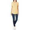 image:imageAmazon Essentials Womens ShortSleeve Scoopneck Tunic Tops Pack of 2NavyYellow Tulips