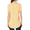 image:imageAmazon Essentials Womens ShortSleeve Scoopneck Tunic Tops Pack of 2NavyYellow Tulips