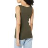image:imageAmazon Essentials Womens Slim Fit Square Neck Tank TopBlackDark Olive