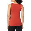 image:imageAmazon Essentials Womens Slim Fit Square Neck Tank TopBrick RedLight Caramel