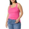 image:imageAmazon Essentials Womens Slim Fit Square Neck Tank TopWhiteDark Pink