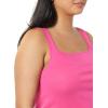 image:imageAmazon Essentials Womens Slim Fit Square Neck Tank TopWhiteDark Pink