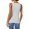 image:imageAmazon Essentials Womens Slim Fit Square Neck Tank TopWhiteLight Grey Heather