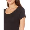 image:imageAmazon Essentials Womens SlimFit CapSleeve Scoop Neck TShirtBlack