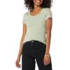 image:imageAmazon Essentials Womens SlimFit CapSleeve Scoop Neck TShirtBlackSage Green