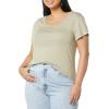 image:imageAmazon Essentials Womens SlimFit CapSleeve Scoop Neck TShirtBlackSage Green