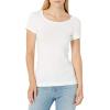image:imageAmazon Essentials Womens SlimFit CapSleeve Scoop Neck TShirtBlackWhite