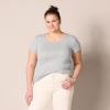 image:imageAmazon Essentials Womens SlimFit CapSleeve Scoop Neck TShirtCharcoal HeatherLight Grey Heather