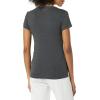 image:imageAmazon Essentials Womens SlimFit CapSleeve Scoop Neck TShirtCharcoal HeatherTomato Red