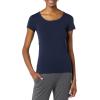 image:imageAmazon Essentials Womens SlimFit CapSleeve Scoop Neck TShirtNavy