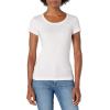 image:imageAmazon Essentials Womens SlimFit CapSleeve Scoop Neck TShirtWhite