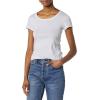 image:imageAmazon Essentials Womens SlimFit CapSleeve Scoop Neck TShirtWhiteLight Grey Heather