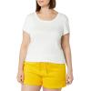 image:imageAmazon Essentials Womens SlimFit CapSleeve Scoop Neck TShirtWhiteLight Grey Heather