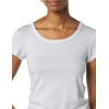 image:imageAmazon Essentials Womens SlimFit CapSleeve Scoop Neck TShirtWhiteLight Grey Heather
